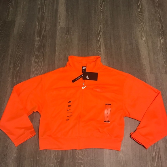 nike swoosh jacket orange